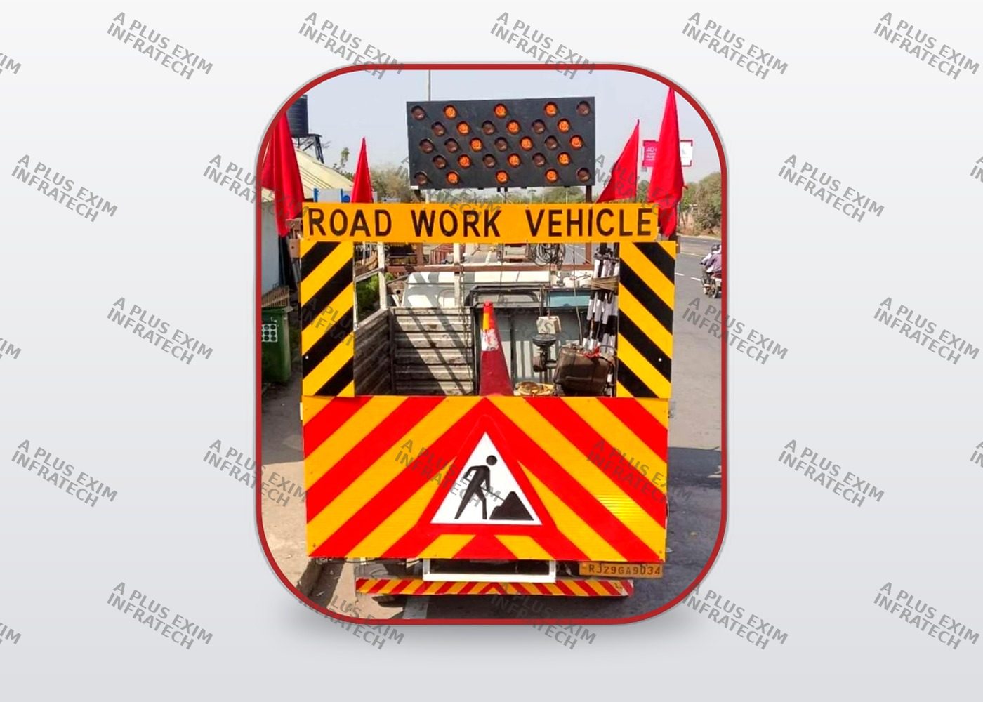 Highway Maintenance Vehicle Chevron Sign Board