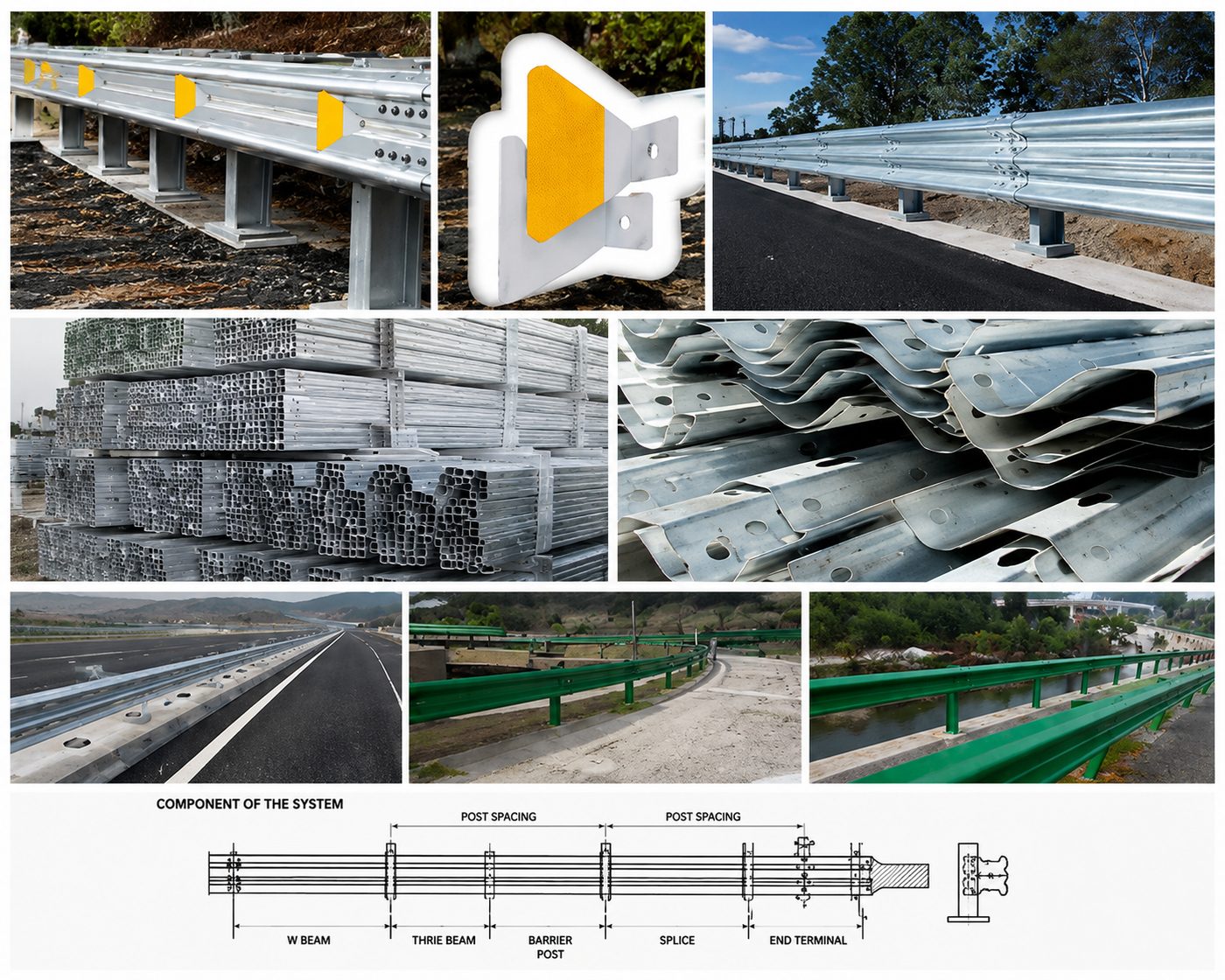 W Beam Crash Barrier